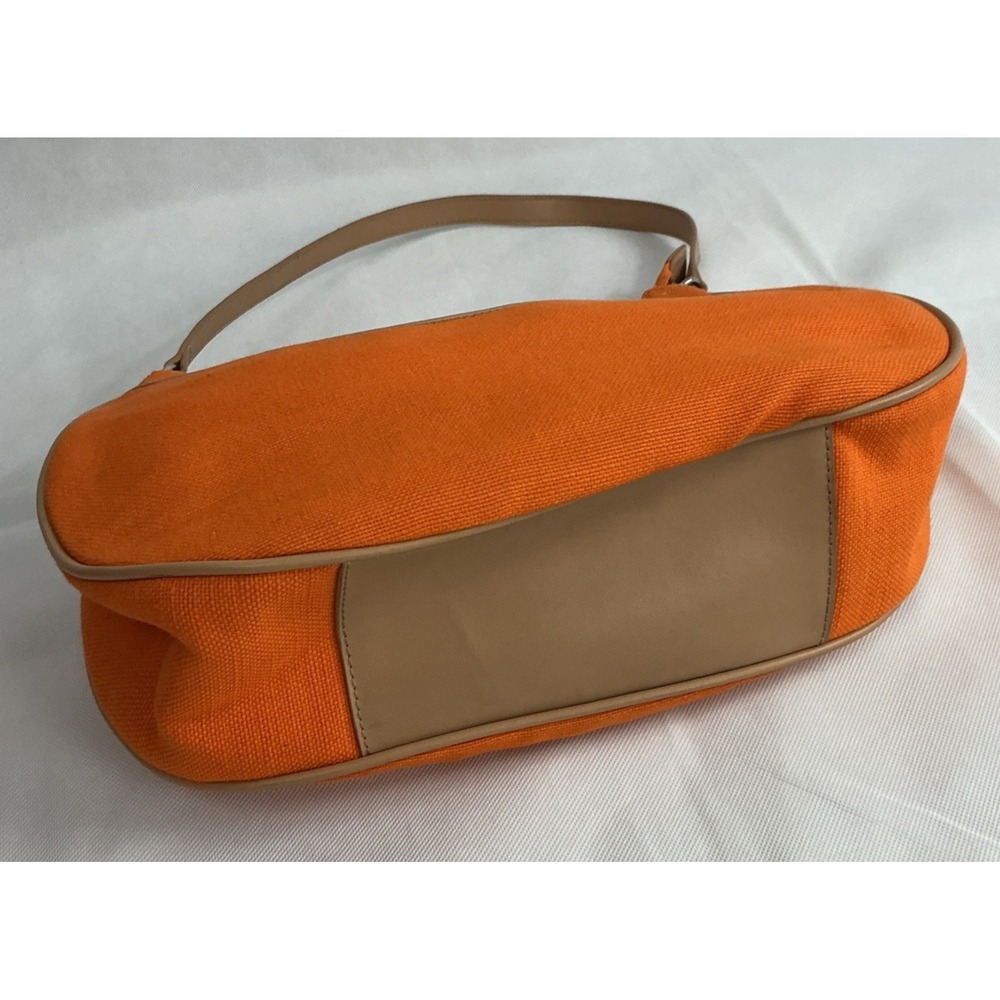 Vintage Etienne Aigner Orange Canvas Hobo Shoulder Ba… - Gem